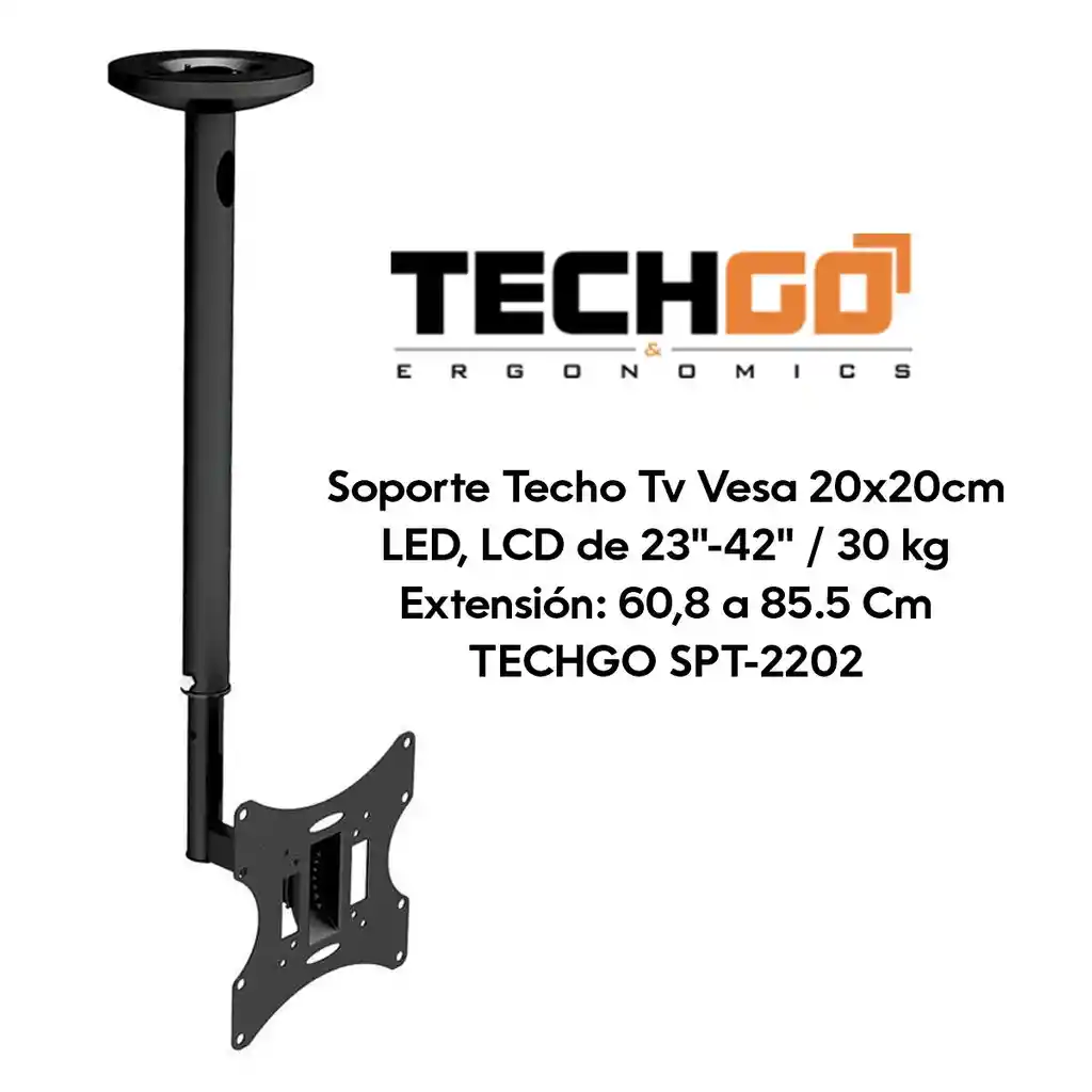 Soporte De Techo Inclina Tv 23 A 55 30kg Techgo Spt-2202