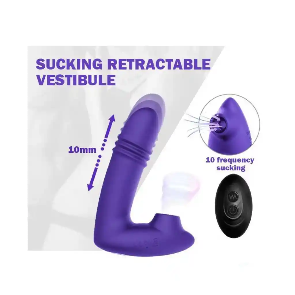 Vibrador Dual De Empuje Y Succion Bliss Sexcretos