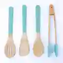 Set 4 Utensilios Cocina Ilko Bambu - Menta