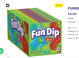 Dulces Fun Dip Cherry 12.1gx48unidades