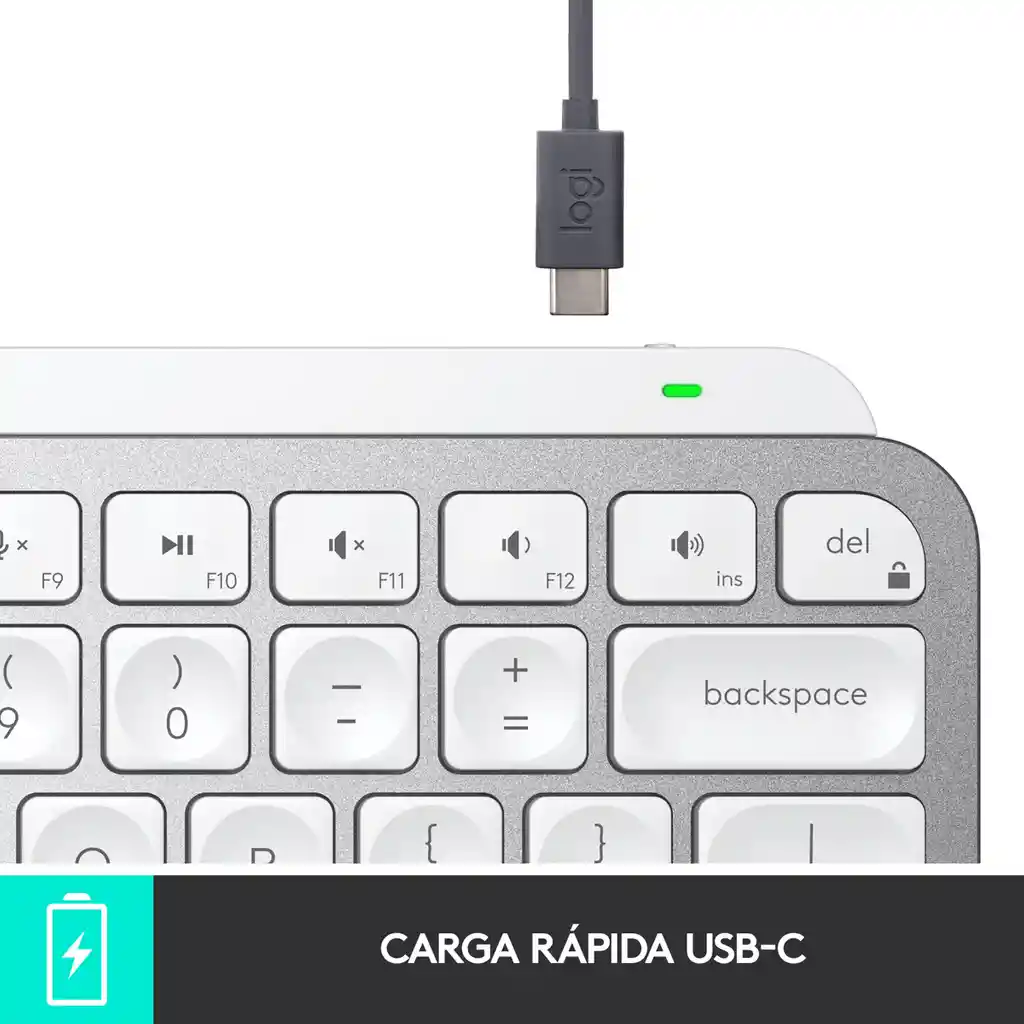 Teclado Avanzado Logitech Mx Keys Mini Iluminado Recargable Gris