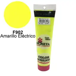 Roseta Pasta Acrilica - 100cc, Amarillo Electrico Fluorescente F-902