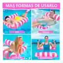 Flotador Hamaca 4 Lados Adultos Piscina Fiesta Silla Cama Rosado