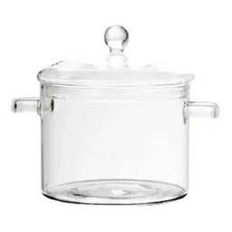 Olla Cacerola Transparente De Vidrio Templado Cocina Tapa