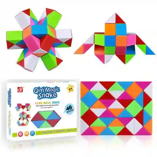 Cubo Mágico Serpiente Twist Puzzle (48 Bloques) Giratorio Qiyi Magic Snake