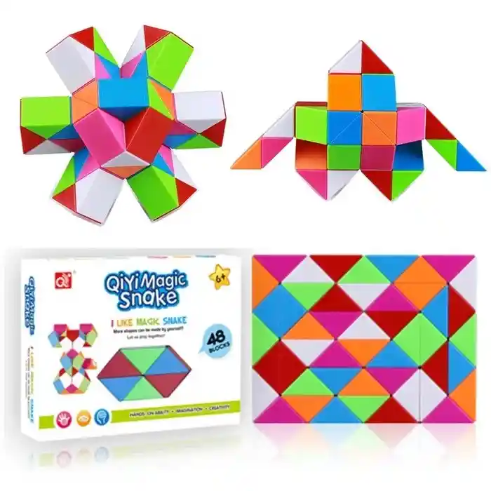 Cubo Mágico Serpiente Twist Puzzle (48 Bloques) Giratorio Qiyi Magic Snake