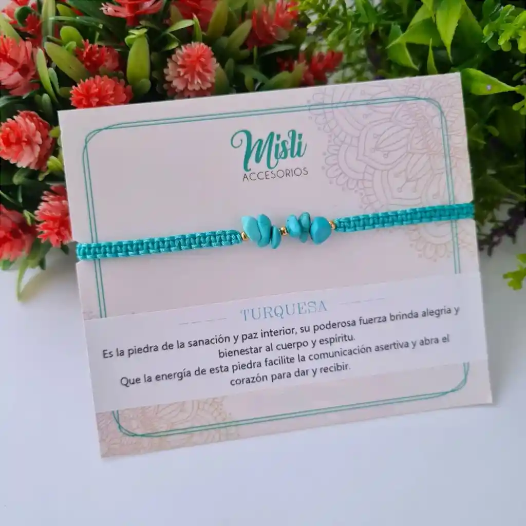 Pulsera Tejida Con Piedras Naturales Manillas Con Significado