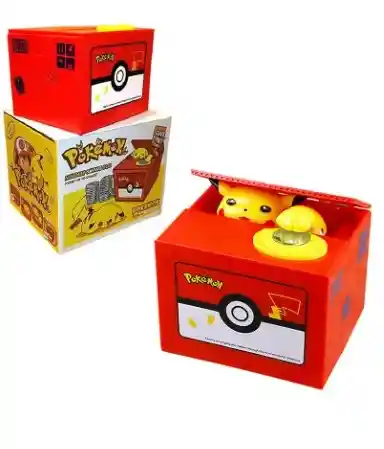 Alcancía Pokémon Caja De Dinero Electrónica Plástica Pikachu Roba Monedas