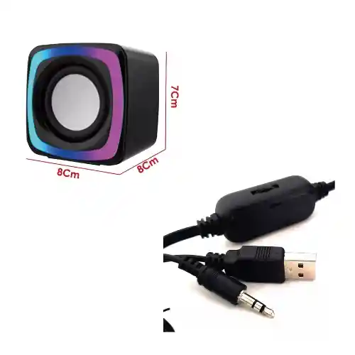 Parlante Para Pc 3.5mm Usb Jaltech C6 Led Rgb Bluetooth