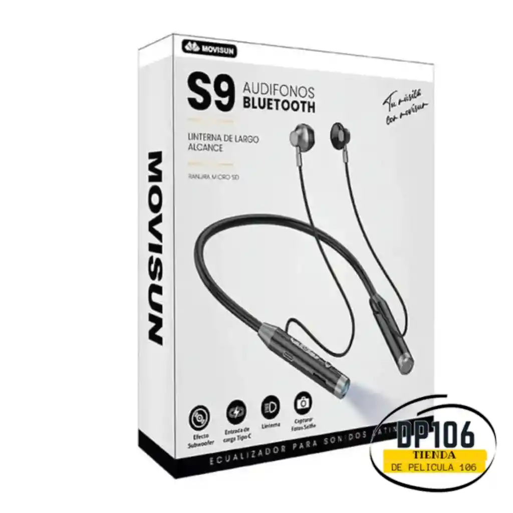 Audifonos De Cuello Deportivos Inalambricos / Bluetooth Movisun S9