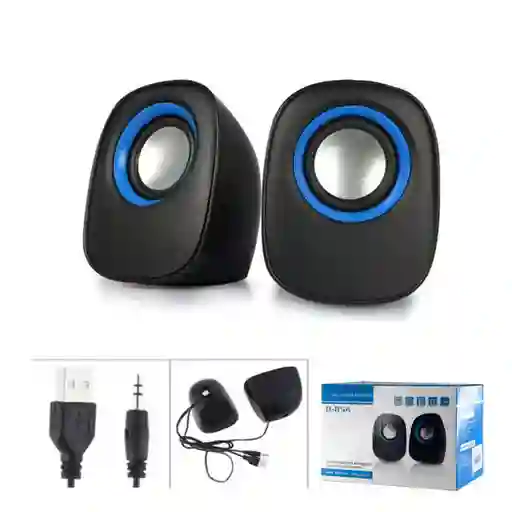 Parlante Para Pc Con Cable Usb Y Audio 3.5mm - D-05a