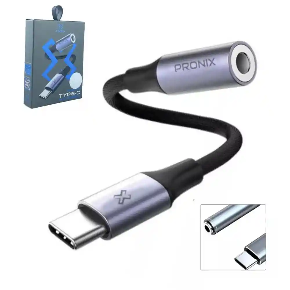 Adaptador De Audio Tipo C A Jack 3.5mm Pronix Nixc-29