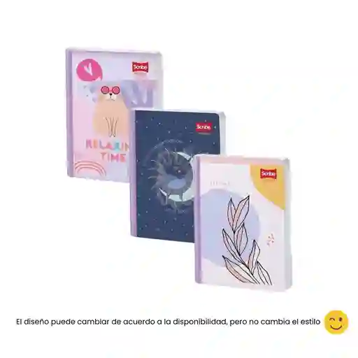 Cuaderno Cosido Cuadriculado Scribe Master Femenino Con Stickers