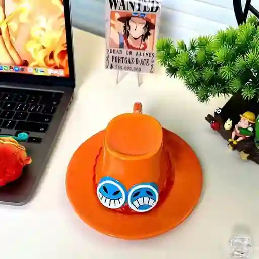 Mug Pocillo 3d One Piece Portgas D. Ace Sombrero