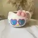 Mug Pocillo 3d Hello Kitty Gafas Corazón