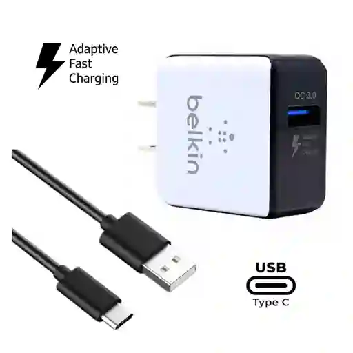 Cargador Micro Usb Carga Rápida Belkin 3.0 Tipo C