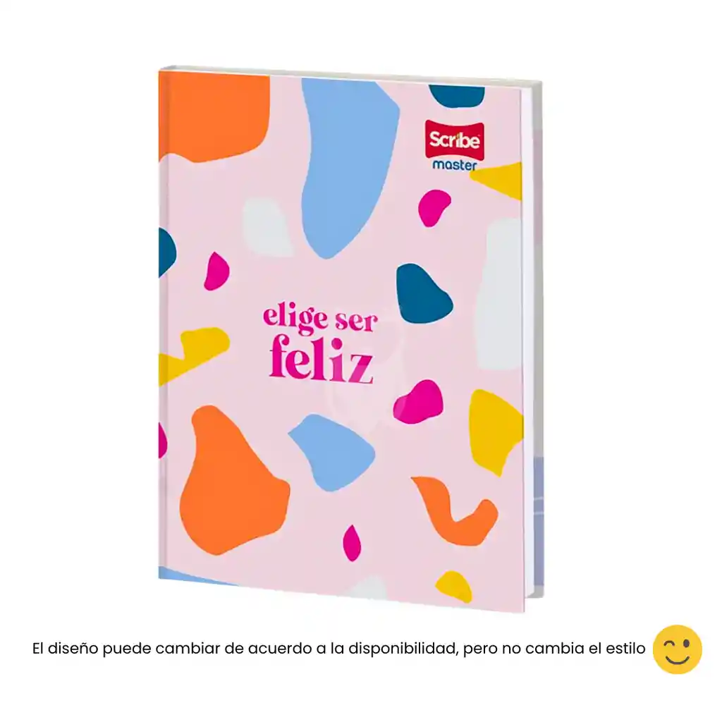 Cuaderno Cosido Rayado Pasta Dura Scribe Master Femenino 100h Con Stickers