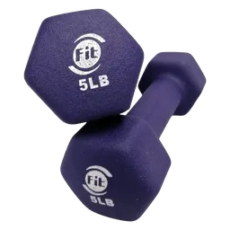 X2 Mancuerna En Neopreno 5lb (hexagonal) Ha