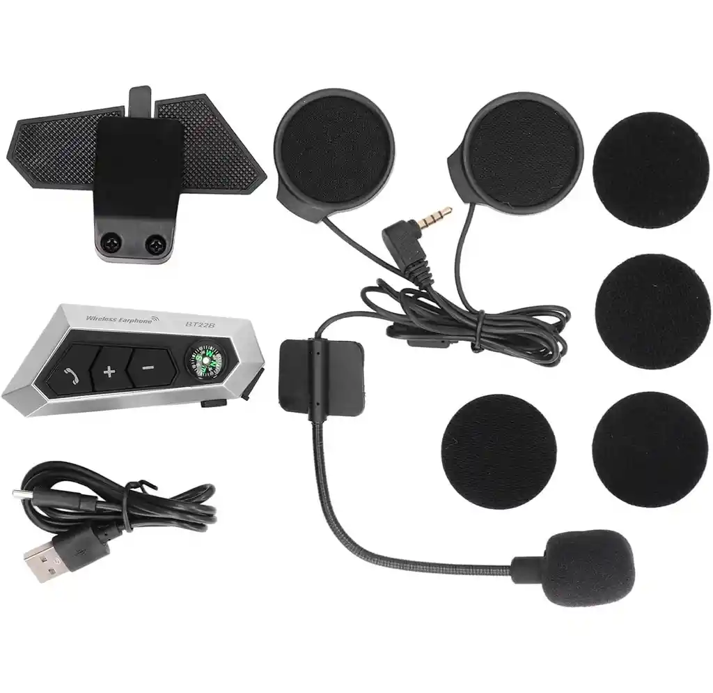 Intercomunicador Auricular Bluetooth Bt22b Impermeable