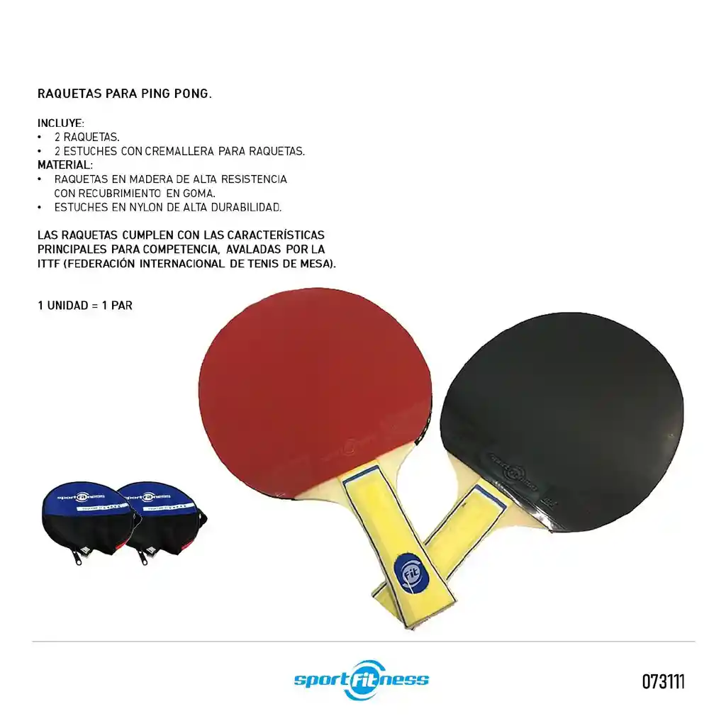 Par Raquetas Para Tenis Mesa A3622 Sportfitn