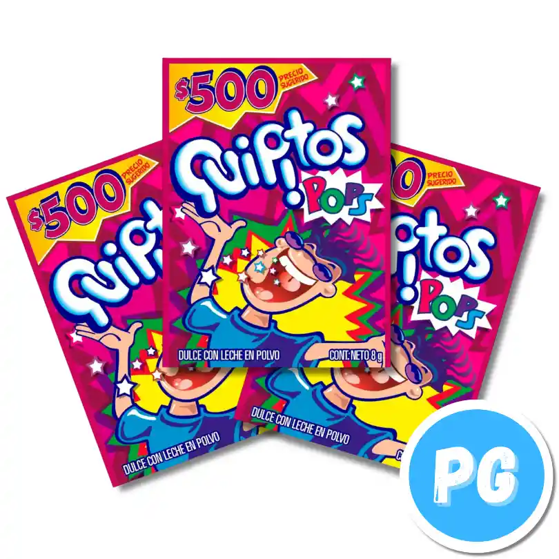 Dulce Quipitos Pop 8 Gramos Unidad