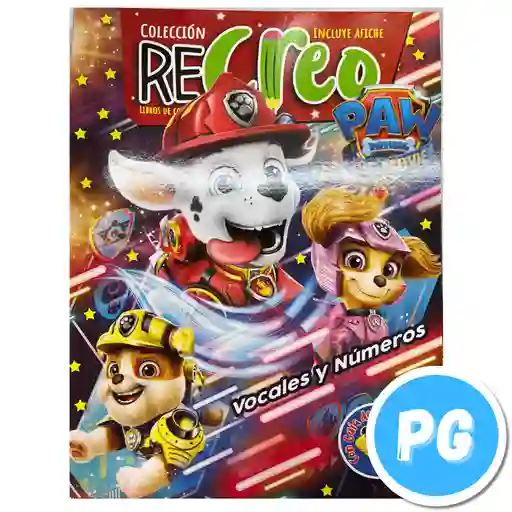 Libro Para Colorear Paw Patrol Vocales Numeros Y Abecedario