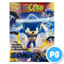 Libro Para Colorear Sonic Vocales Numeros Y Abecedario