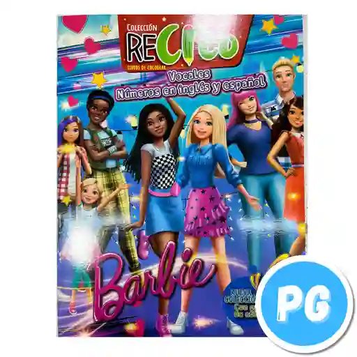 Libro Para Colorear Barbie Vocales Numeros Y Abecedario