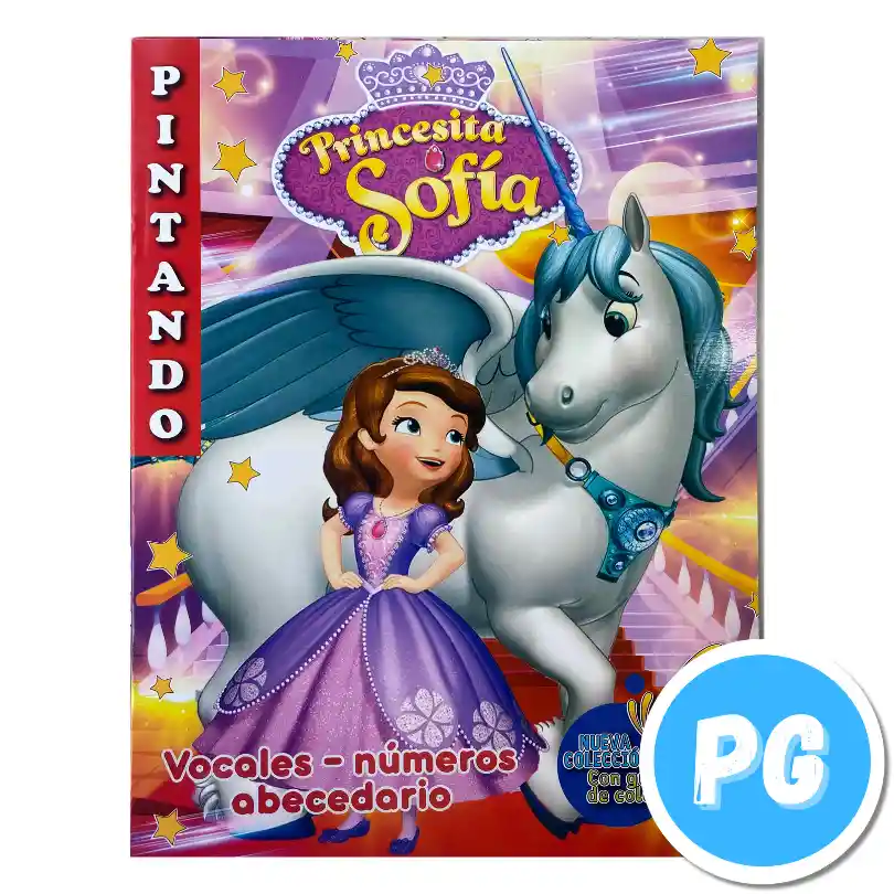 Libro Para Colorear Princesa Sofia Vocales Numeros Y Abecedario