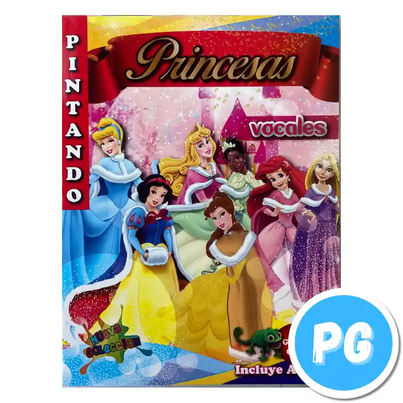 Libro Para Colorear Princesas Disney Vocales Numeros Y Abecedario