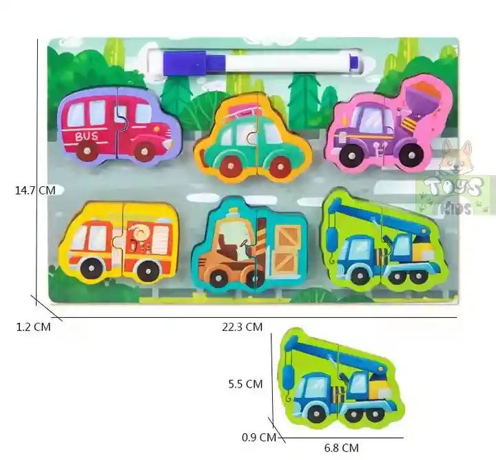 Puzzle Wild Animal Y Medios De Trnsportte