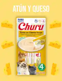 Churu Snack Cremoso Para Gato Atun Y Queso