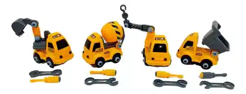 Kit Carros De Impulso De Construcción Armables Juguetes