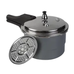 Olla A Presion 5.6lt Anodizado Home Elements Color Negro