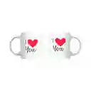 Set Mug Para Parejas I Love You X 2. 11 Oz.