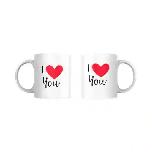 Set Mug Para Parejas I Love You X 2. 11 Oz.