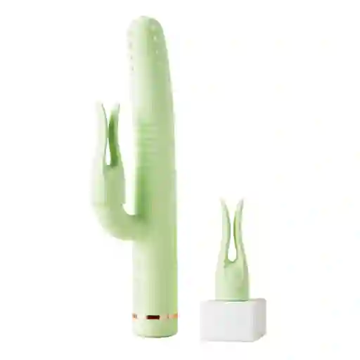 Cactus Vibrador Doble Estimulación Térmico Con Empuje Recargable