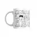 Mug Collage Gatos Blanco Y Negro 11 Oz,