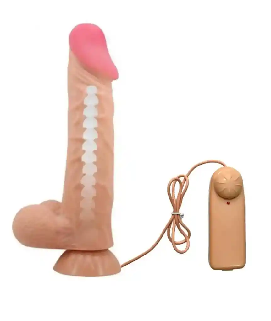 Dildo Vibrador Ultra Realista Con Piel Estirable Y Vèrtebras + Lubricante Neutro