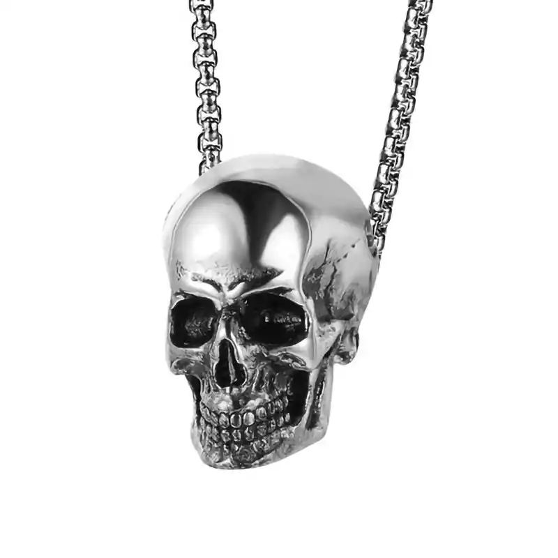 Cadena Calavera En Acero Inoxidable