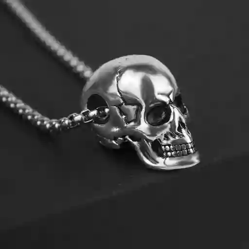 Cadena Calavera En Acero Inoxidable