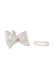Set De Hebillas Y Bambas Para Niña Color Blanco