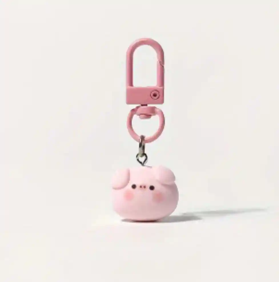 Llavero Pequeño Con Diseño De Cerdito Color Rosado