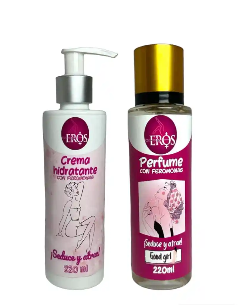 Combo Perfume Con Feromónas Splash 220 Ml+ Crema Hidratante Femenina Con Feromónas 220 Ml