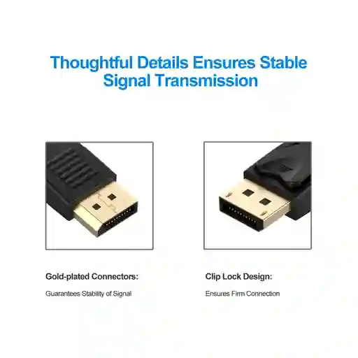 Cable Display Port A Display Port De 3 Metros V1.4 2k 4k Macho @ 165hz Monitor Dp- T. Video Dp