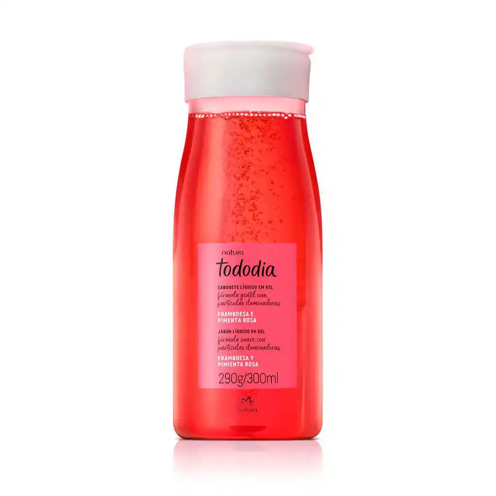 Jabon Liquido En Gel Frambuesa Y Pimienta Rosa Natura