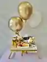 Desayuno Parejas Sorpresa Con Globos , Elegante Dorado