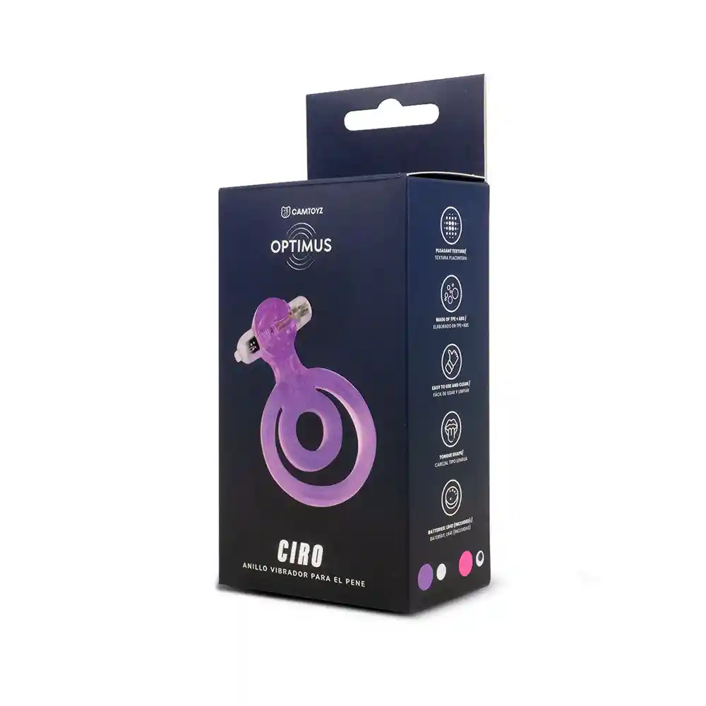 Anillo Vibrador Para El Pene Ciro Camtoyz Morado