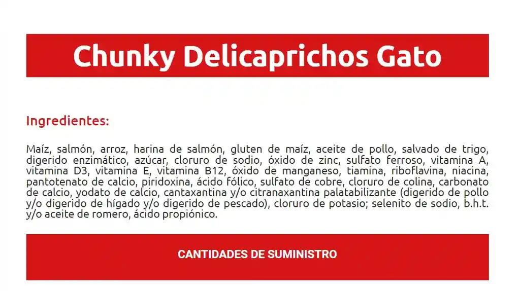 Snack Gatos Chunky Delicaprichos