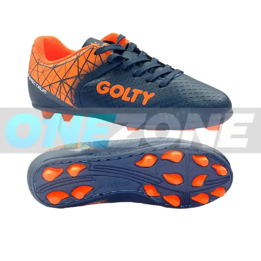 Guayos Juvenil Golty Spectrum Suela Caucho, Talla: 5/ Azul-naranja